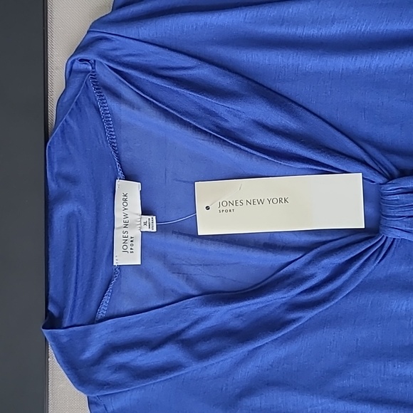 2 Jones New York Sport Flattering Soft Drape Tops | 3/4 Sleeve | Size XL | NWT - Picture 4 of 7